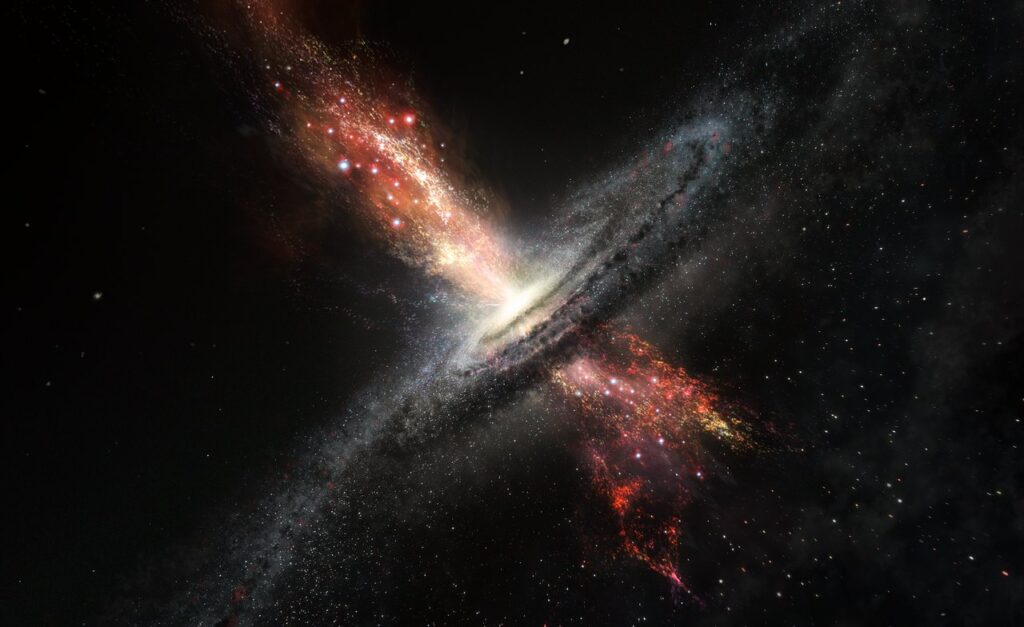 How does a supermassive black hole influence star formation?